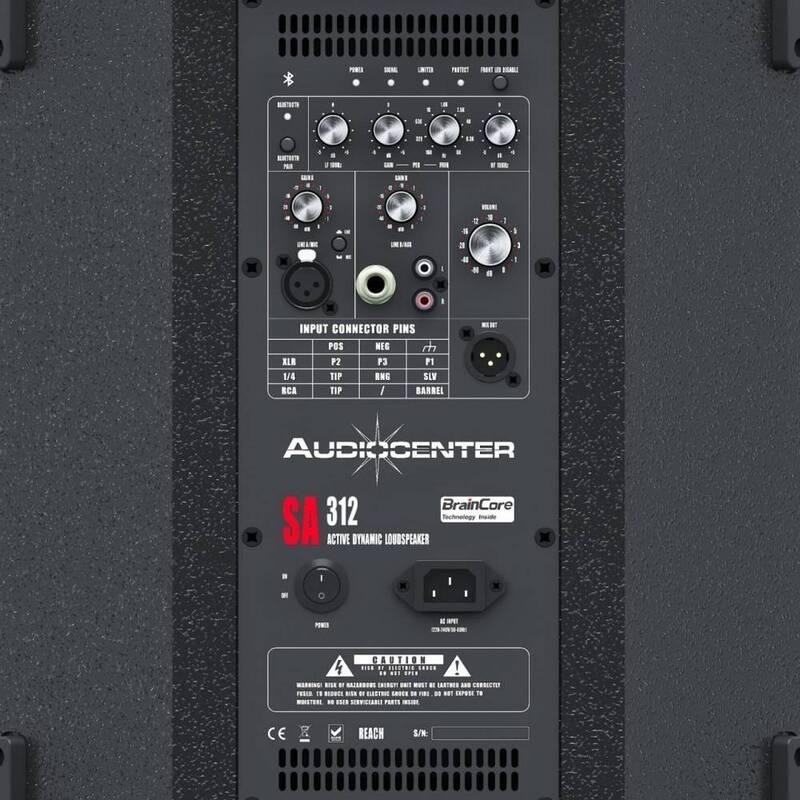 Акустическая система Audiocenter SA312, 2-полосная, активная, пик 2000Вт
