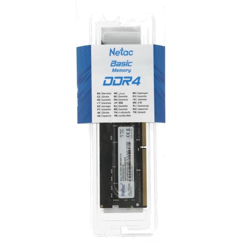 Модуль памяти Netac DDR4 SODIMM 8b 2666МГц (NTBSD4N26SP-08)