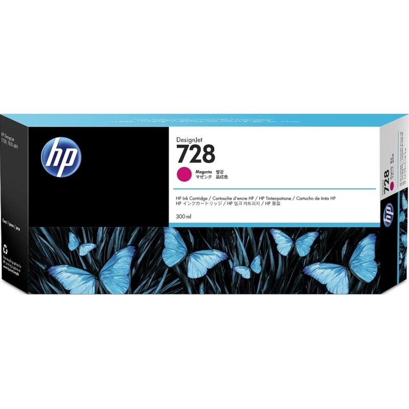 Картридж струйный HP 728 F9K16A пур. 300мл для DJ T730/T830