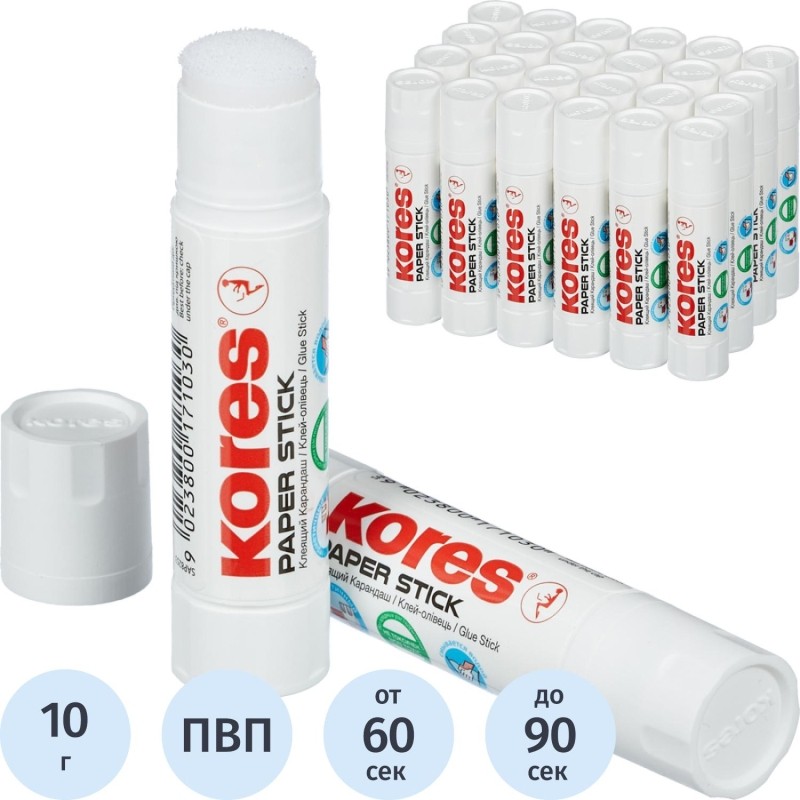 Клей-карандаш 10г KORES Paper Stick &#039;17103