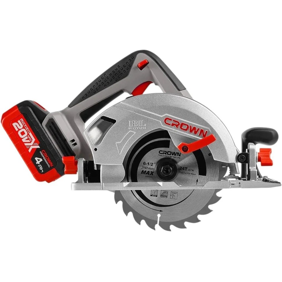 Пила дисковая аккумуляторная BL CROWN CT25002-165HX-4 BMC