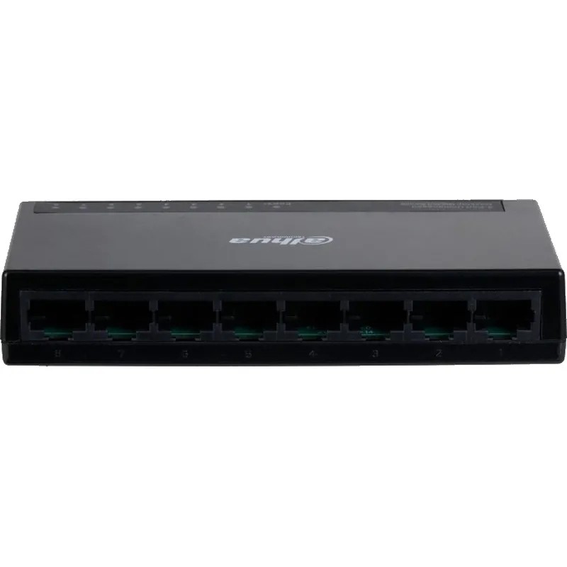 Коммутатор DAHUA (DH-PFS3008-8GT-L) гигабитный, 8xRJ45 1Gb