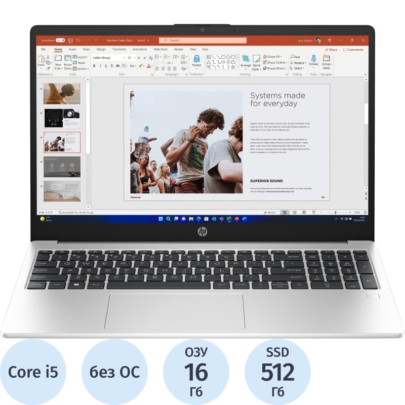 Ноутбук HP 250 G10(A23JZEA) i5-1334U/16Gb/512Gb SSD/15.6/DOS