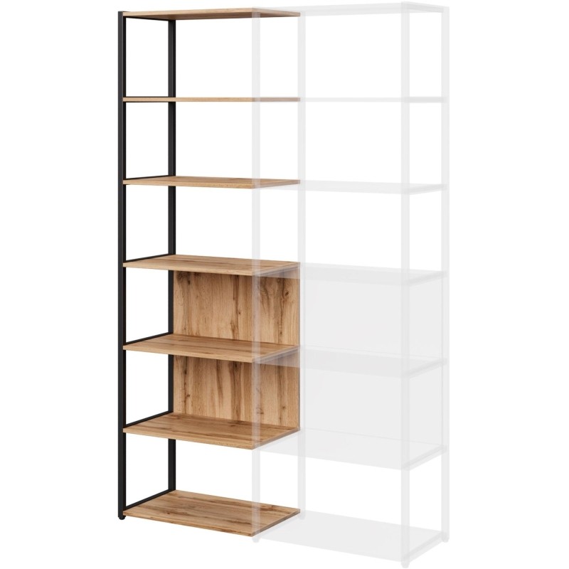Полустеллаж для документов K-Loft  241H025 645х400х2105 дуб натур/черный