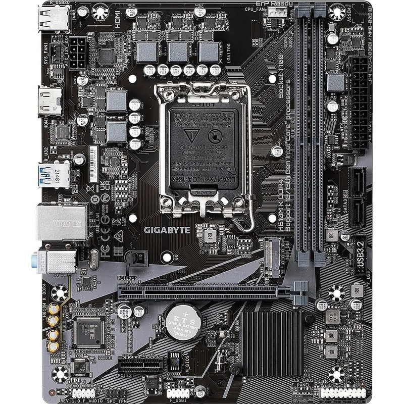 Материнская плата GIGABYTE H610M K DDR4, intel H610, s1700, 2xDDR4, mATX