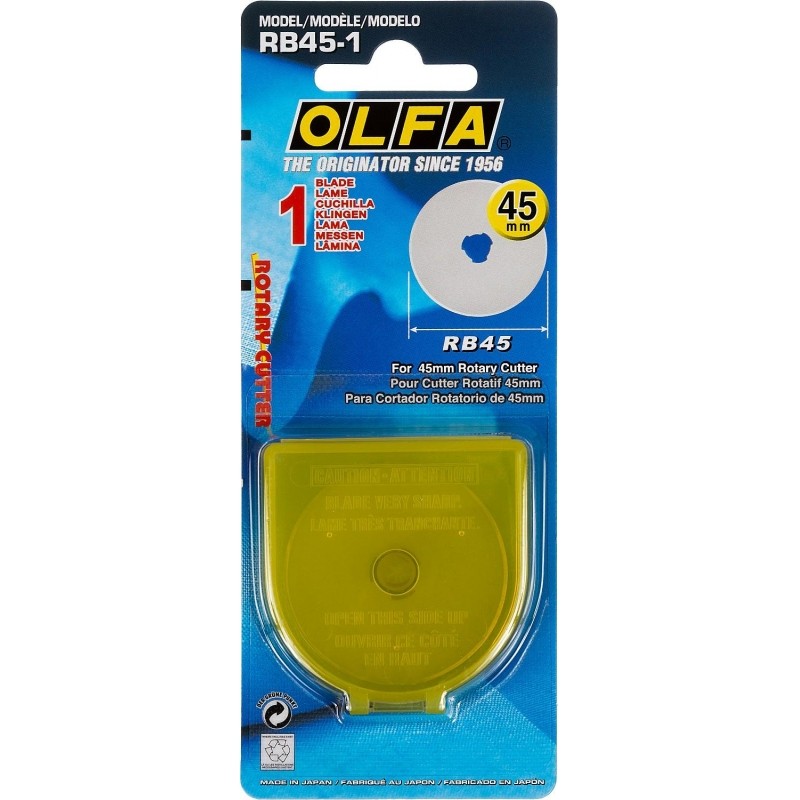 Лезвие OLFA круглое для RTY-2/G,45-C, диаметр 45мм,толщина 0,3мм, OL-RB45-1
