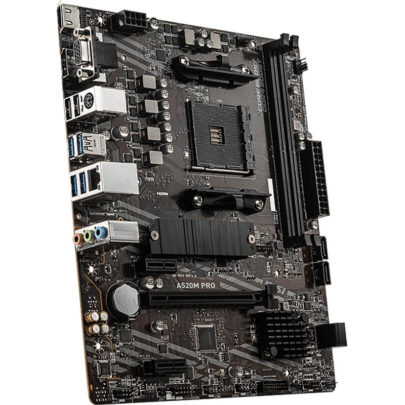 Материнская плата MSI A520M PRO sAM4, AMD A520, mATX