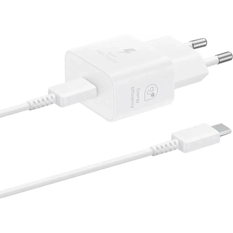 Зарядное устройство сетевое Samsung EP-T2510 25W Type-C  White + cable