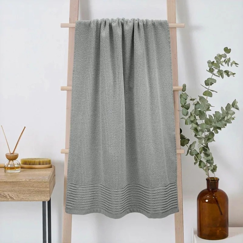 Полотенце махровое УЗБ Райт, M 50х 80 сер,159164