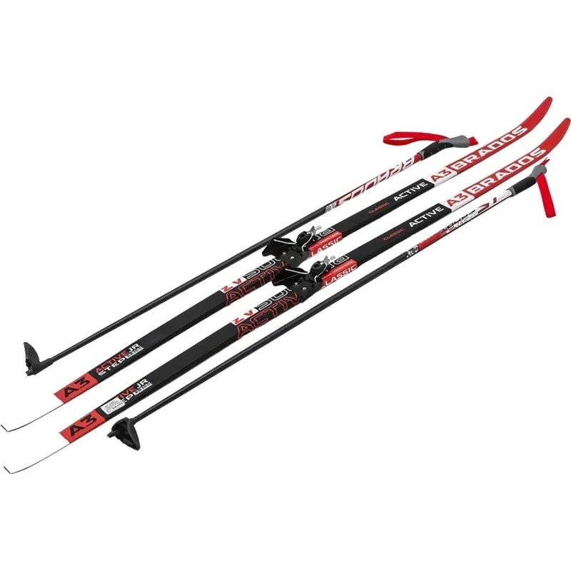Лыжи Комплект 75 мм - 180 STEP Brados Active A3 Red , 5925