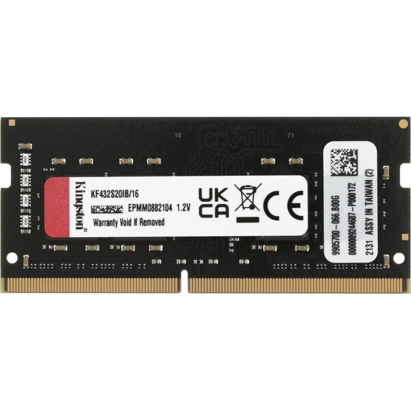 Модуль памяти Kingston DDR4 SODIMM 16Gb 3200МГц (KF432S20IB/16)
