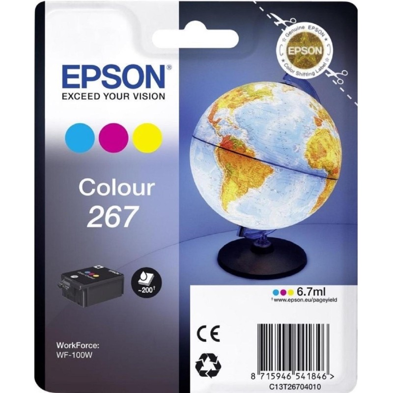 Картридж струйный Epson T267 C13T26704010 цвет. для WF-100