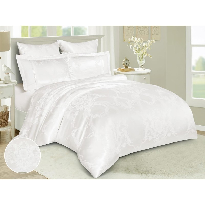 Постельное белье евро(нав.50х70-2шт,70х70-2шт) Satin Jacquard31/219-SG