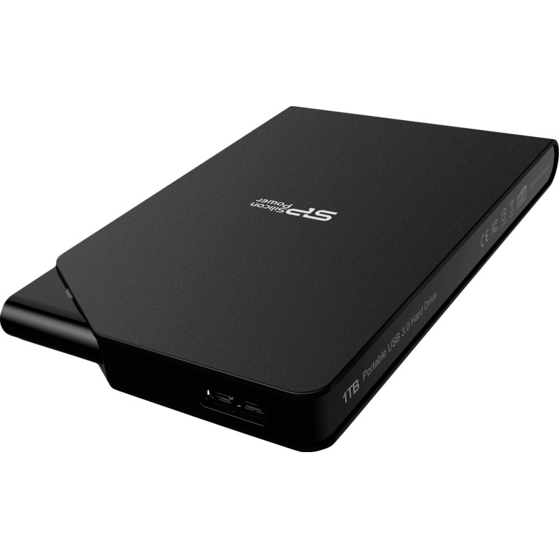 Портативный HDD Silicon Power Stream S03 1 TB USB 3.2, черный, пластик