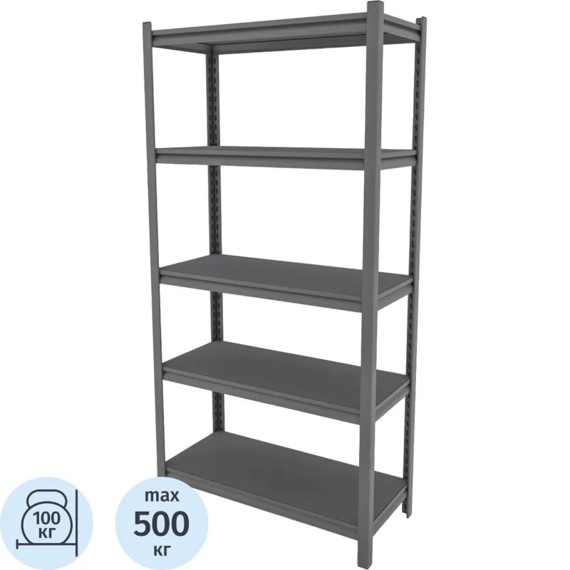 Стеллаж металлический Ульт_Everest Beamy Luxe-100-50/90/180-5