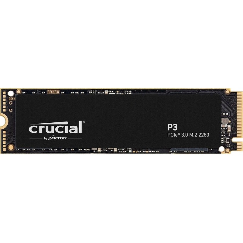 SSD накопитель Crucial P3, 500GB, M.2(22x80mm), NVMe, PCIe(CT500P3SSD8)