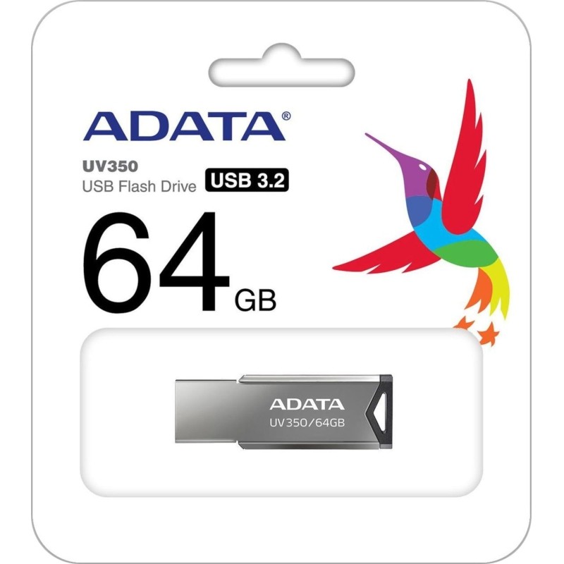 Флеш-память ADATA UV350, 64GB, AUV350-64G-RBK