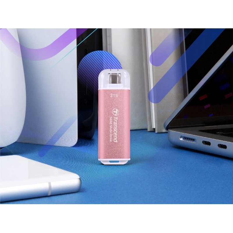 Портативный SSD Transcend ESD300 (TS2TESD300P) 2TB/USB 3.2/розовый