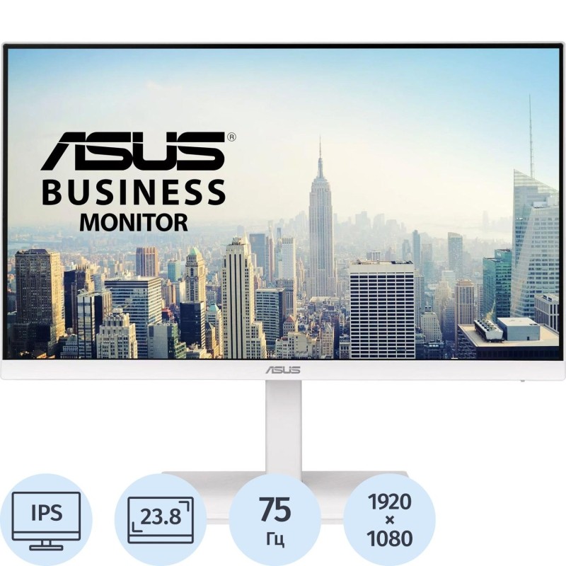 Монитор ASUS VA24EQSB-W (90LM0562-B03170) 23.8/FHD/IPS/75Hz/300cd/5ms/HDMI