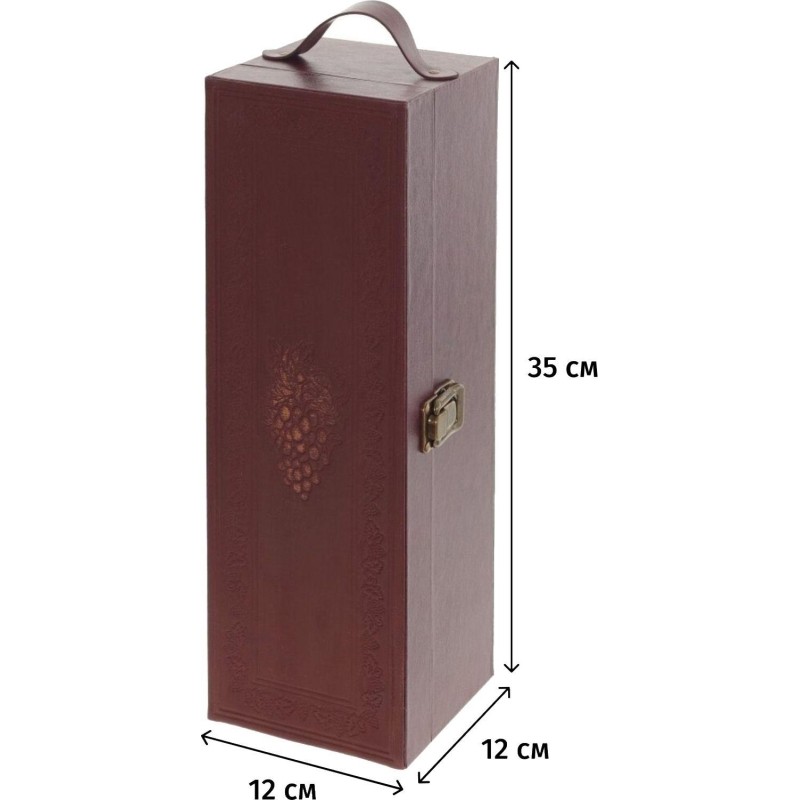 Шкатулка для бутылки с аксес. для вина, L12 W12 H35 см, 785587