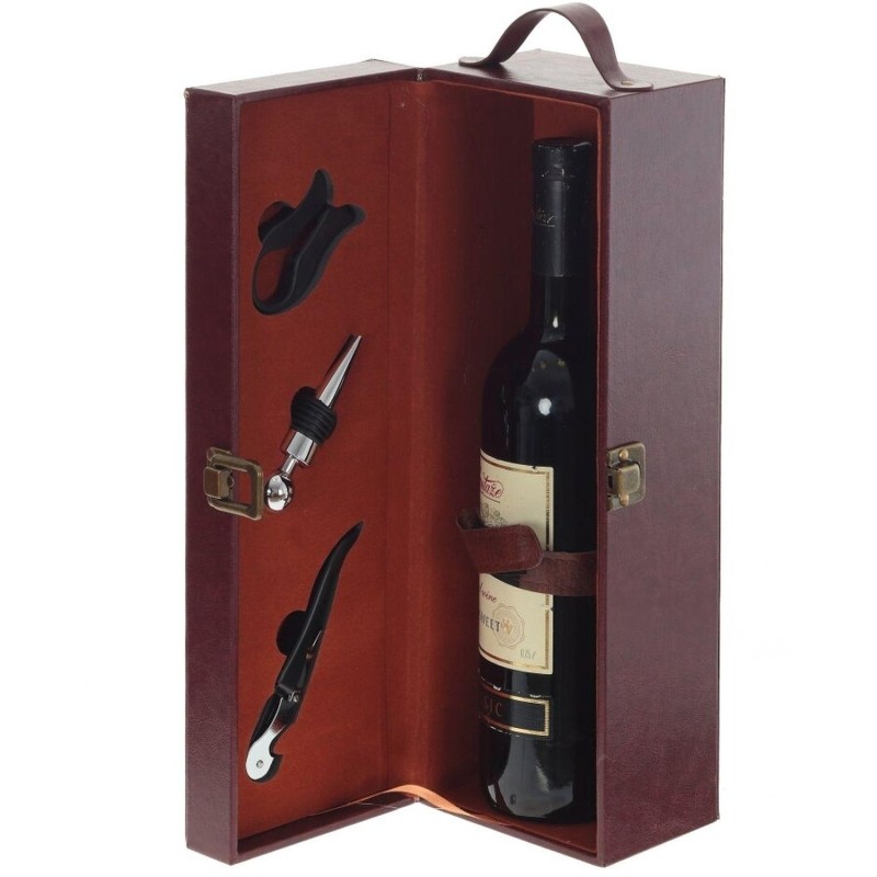 Шкатулка для бутылки с аксес. для вина, L12 W12 H35 см, 785587