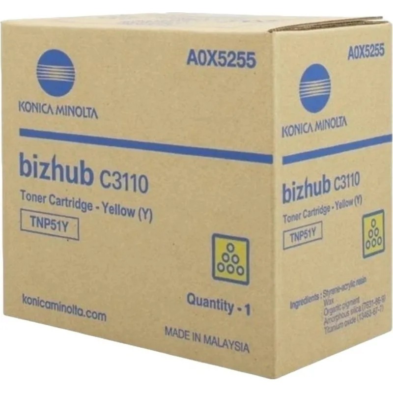 Тонер-картридж Konica Minolta TNP-51Y жел. для bizhub C3110 (A0X5255)