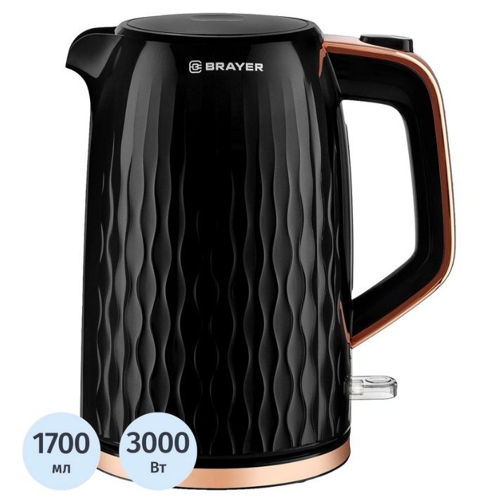 Чайник электрический BRAYER 1061BR, STRIX,3000 Вт,1,7 л,пласт.кор,автооткл