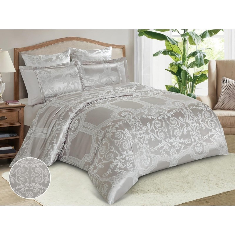 Постельное белье евро(нав.50х70-2шт,70х70-2шт) Satin Jacquard31/220-SG