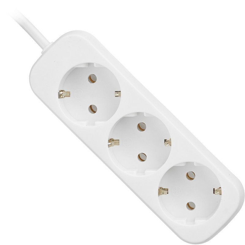 Удлинитель Promega jet 3 розетки с заземлени ем 3м, 10А, 2200 Вт, белый