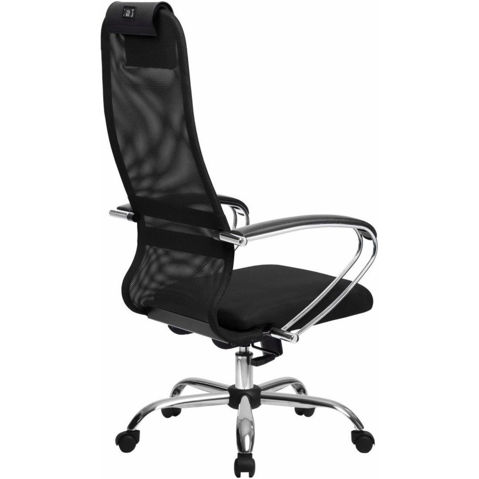 Кресло MT_SU-B-8 сетка/тк черн, крест.хр подл.131/осн.003(подл.101/осн.003)