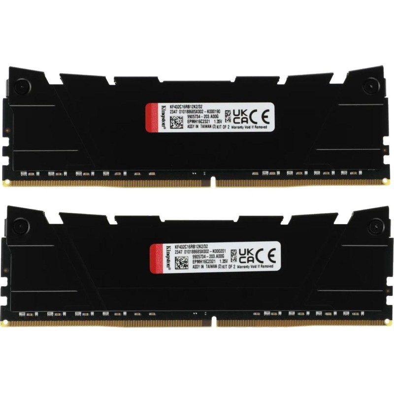 Модуль памяти Kingston DDR4 DIMM 32GB(2x16Gb) 3200Мгц(KF432C16RB12K2/32)