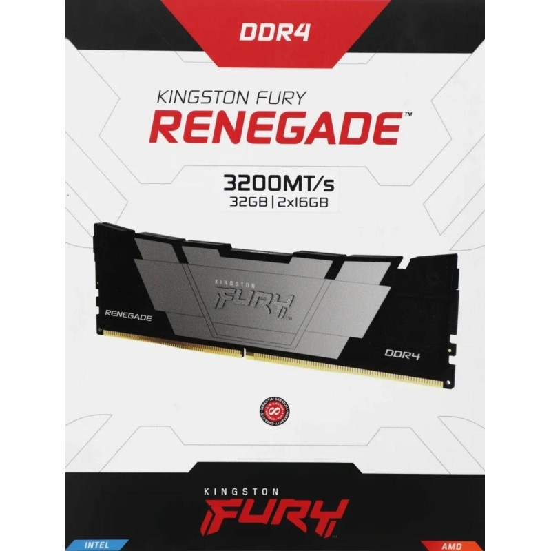 Модуль памяти Kingston DDR4 DIMM 32GB(2x16Gb) 3200Мгц(KF432C16RB12K2/32)
