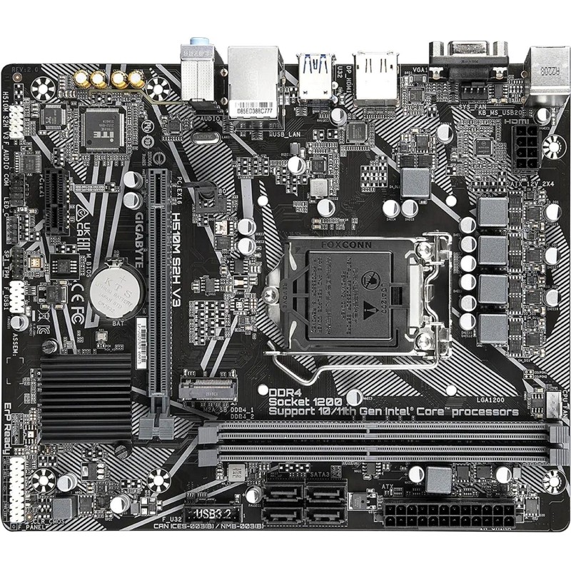 Материнская плата Gigabyte H510M S2H V3 2.0, s1200, Intel Q470, mATX