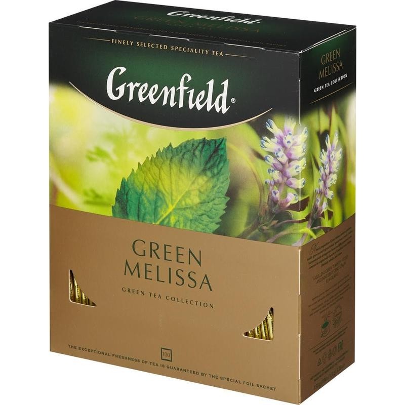 Чай Greenfield Green Melissa зеленый фольгир.100пак/уп 0879-09 Т