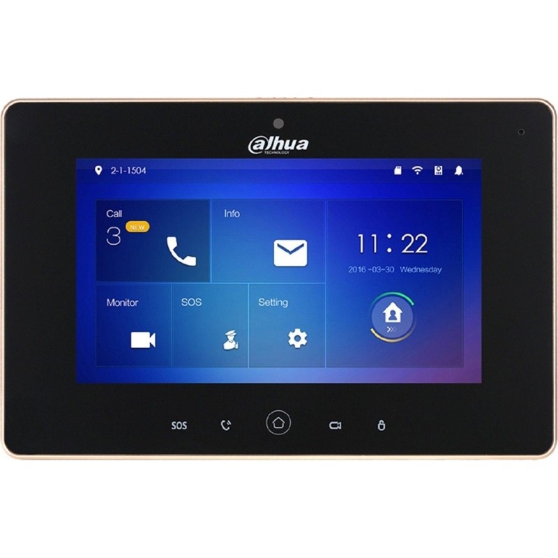 Монитор видеодомофона Dahua DHI-VTH5221D-S2 IP 7 дюймовый, черный