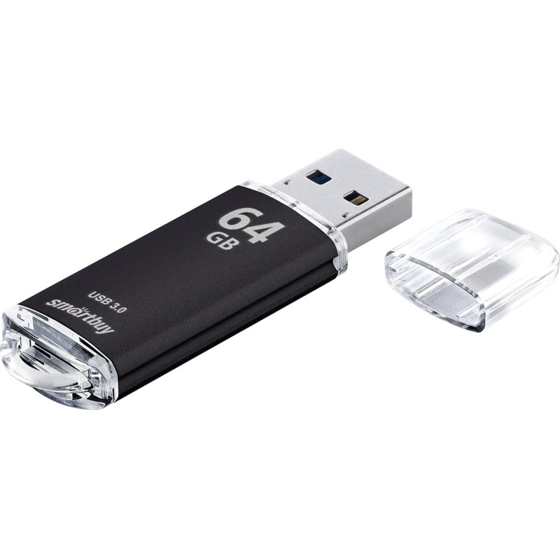 Флеш-память Smartbuy UFD 3.0/3.1 64GB V-Cut Black (SB64GBVC-K3)