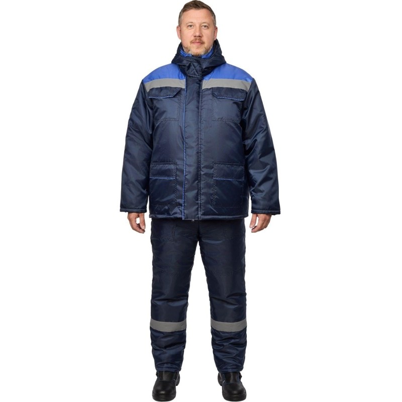 Костюм рабочий зимний муж з12-КПК с СОП син/вас оксф 68-70/170-176
