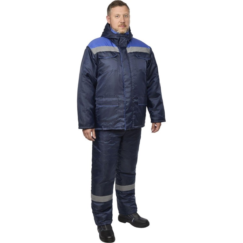 Костюм рабочий зимний муж з12-КПК с СОП син/вас оксф 68-70/170-176