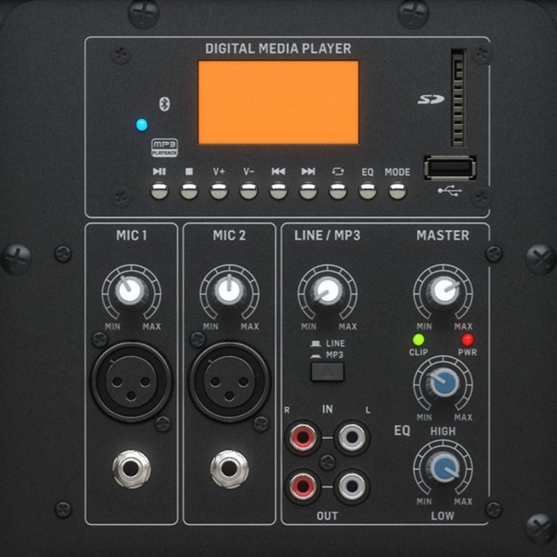 Акустическая система Behringer PK115A, 800Вт, MP3/BT/USB/SD/MMC, пульт ДУ