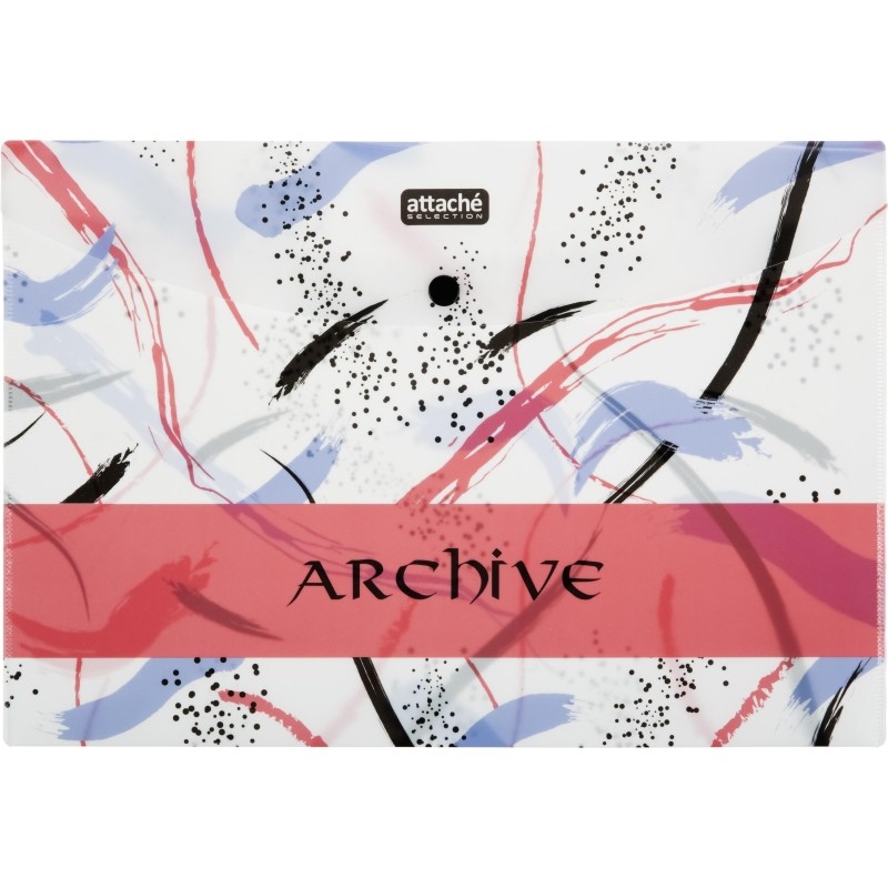 Папка-конверт на кнопке A4 Attache Archive 180 мкм, 3 шт/уп