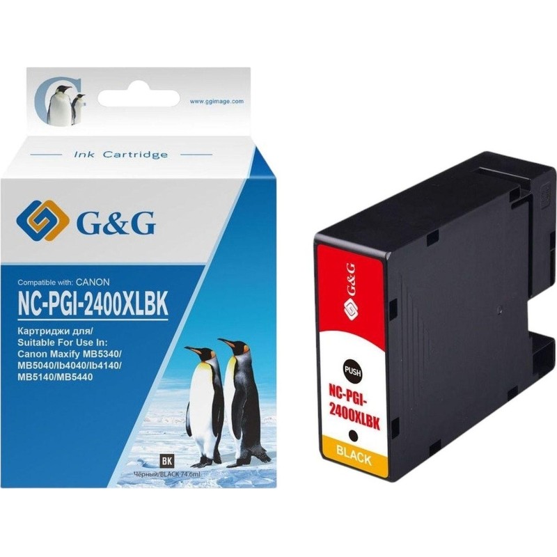 Картридж струйный G&amp;G PGI-2400XL BK чер. для Canon MAXIFY iB4040/ МВ5040