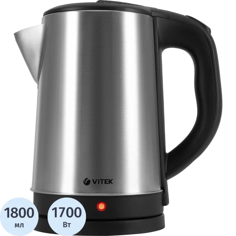 Чайник Vitek VT-1150 1.8л. 1700Вт серебристый (нерж.сталь)