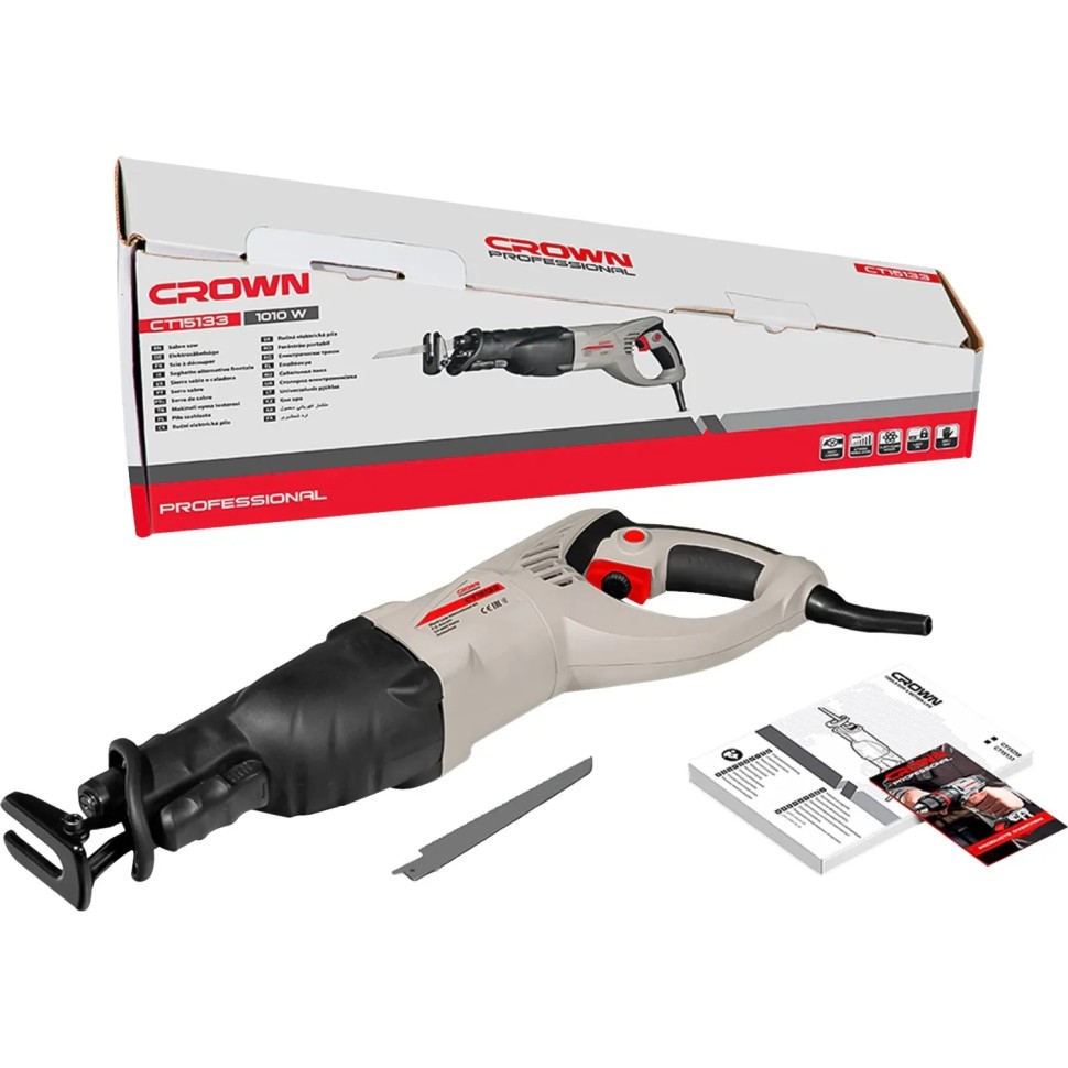 Пила сабельная ножовочная CROWN CT15133