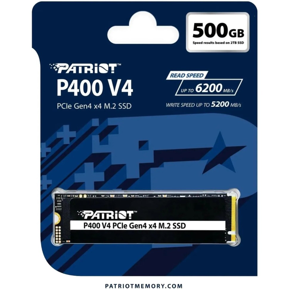 SSD накопитель Patriot P400 V4 500GB M.2 PCIe4.0x4(P400VP500GM28H)