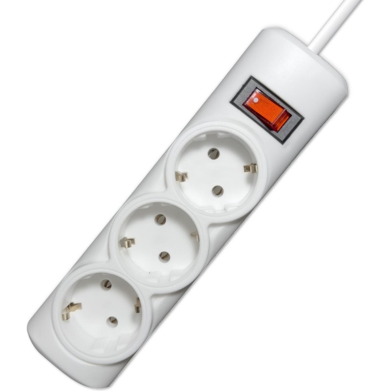 Сетевой фильтр PROGIX PG332 3р/5м/2,2кВт/10А заземление, белый, ПВС 3х0.75