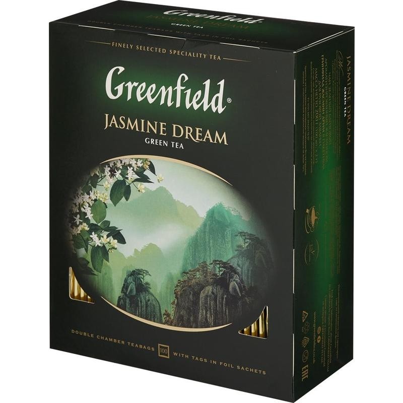 Чай Greenfield Jasmin Dream зеленый,100пак/уп 0586-09 Т