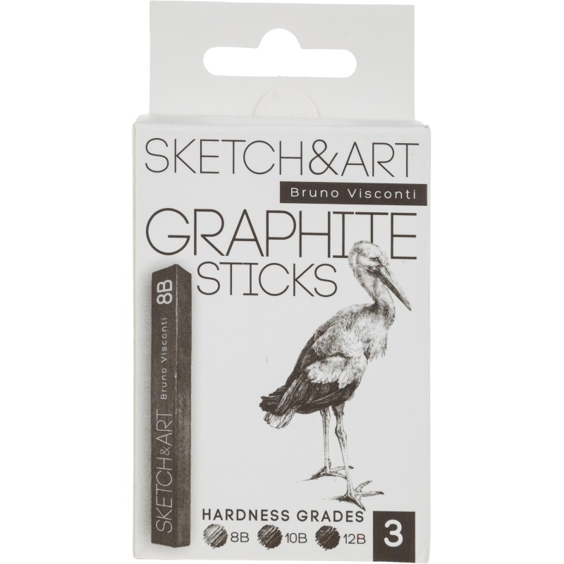 Набор графита прессованного SKETCH&amp;ART 8B,10B,12B черный 3шт/наб 25-004