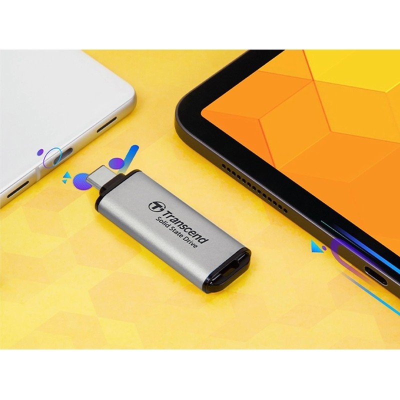 Портативный SSD Transcend ESD300 (TS512GESD300S) 512GB/USB 3.2/серебр
