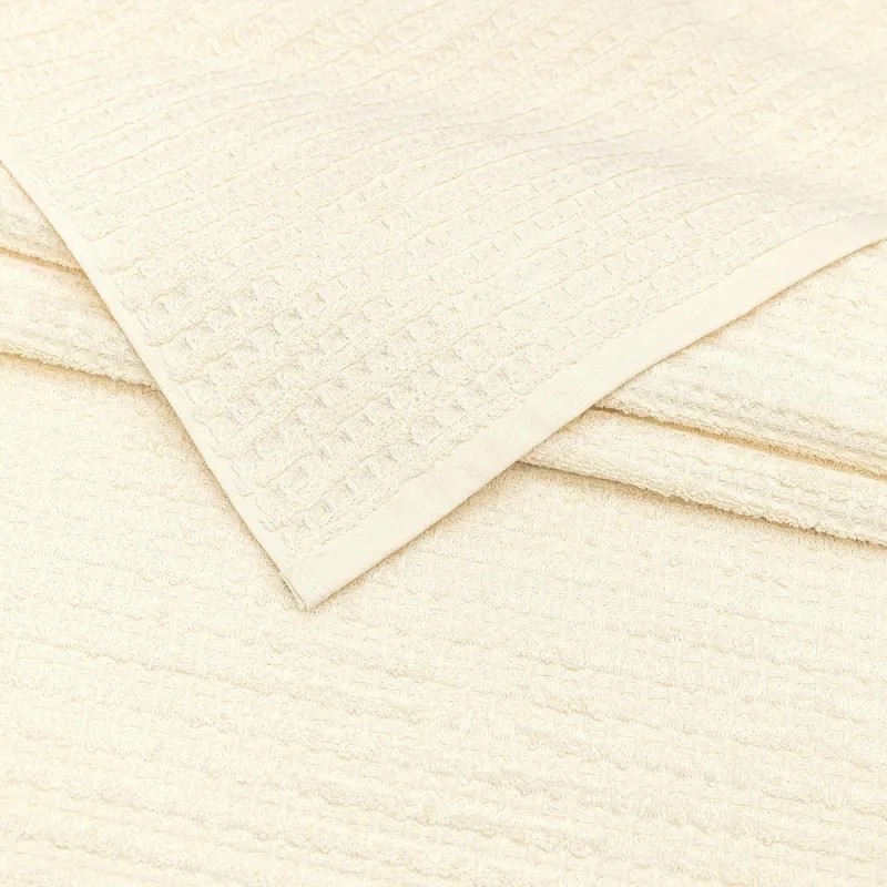 Полотенце махровое УЗБ Рельеф,L 70х130 крем,162473