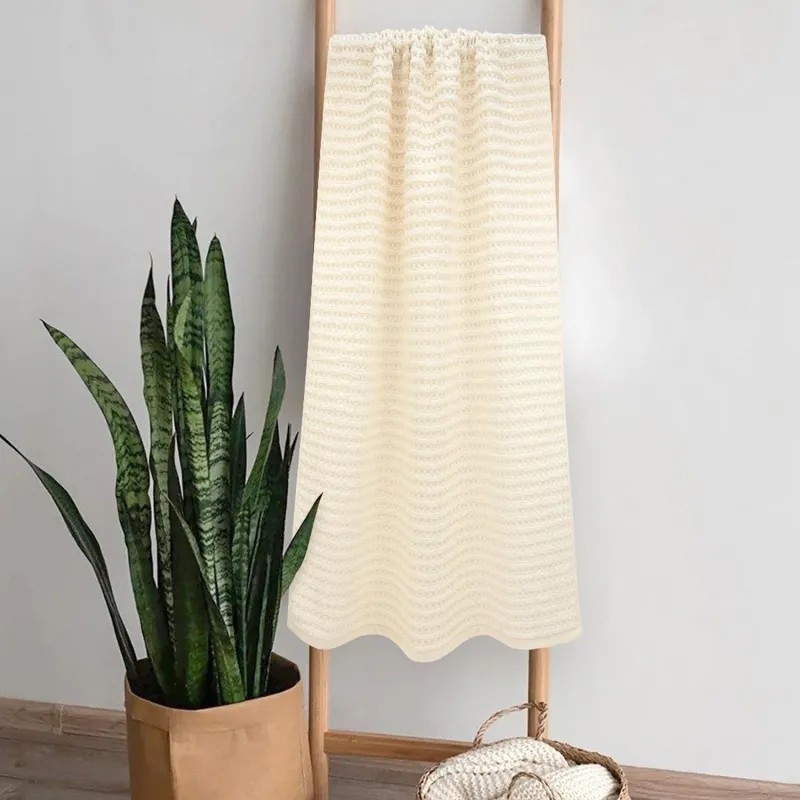 Полотенце махровое УЗБ Рельеф,L 70х130 крем,162473